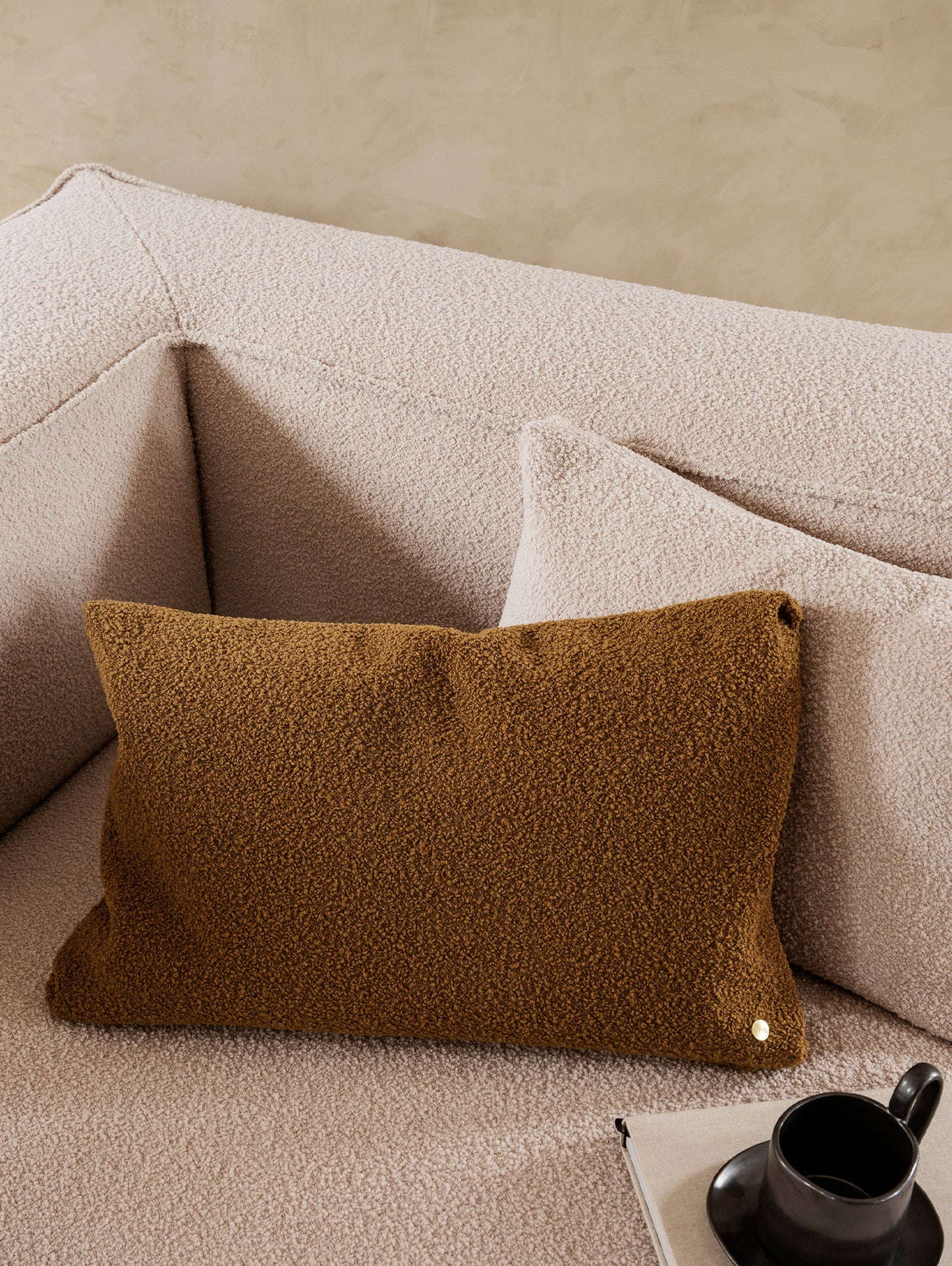 Catena 3-Seater Modular Sofa by Ferm Living - Natural Wool Boucle