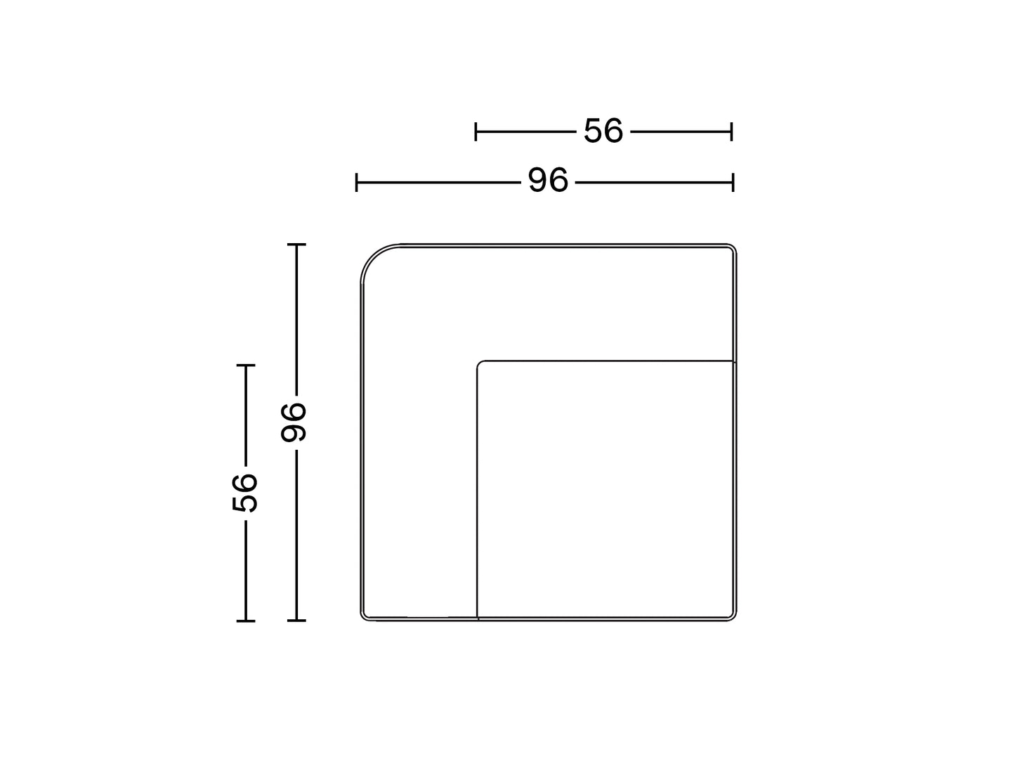Eave Modular Sofa 96 by Menu - Group 2: Left Corner Module