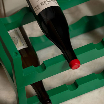 Silo Wine Rack by Massproductions - Pea Green Stained Ash