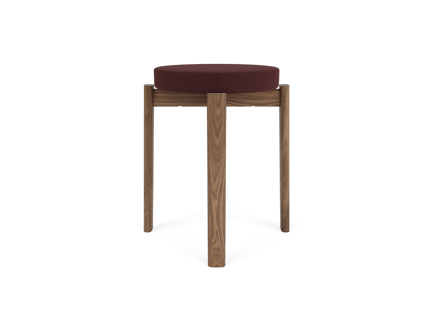 Passage Stool Upholstered by Audo Copenhagen - Walnut Base / Vidar 693