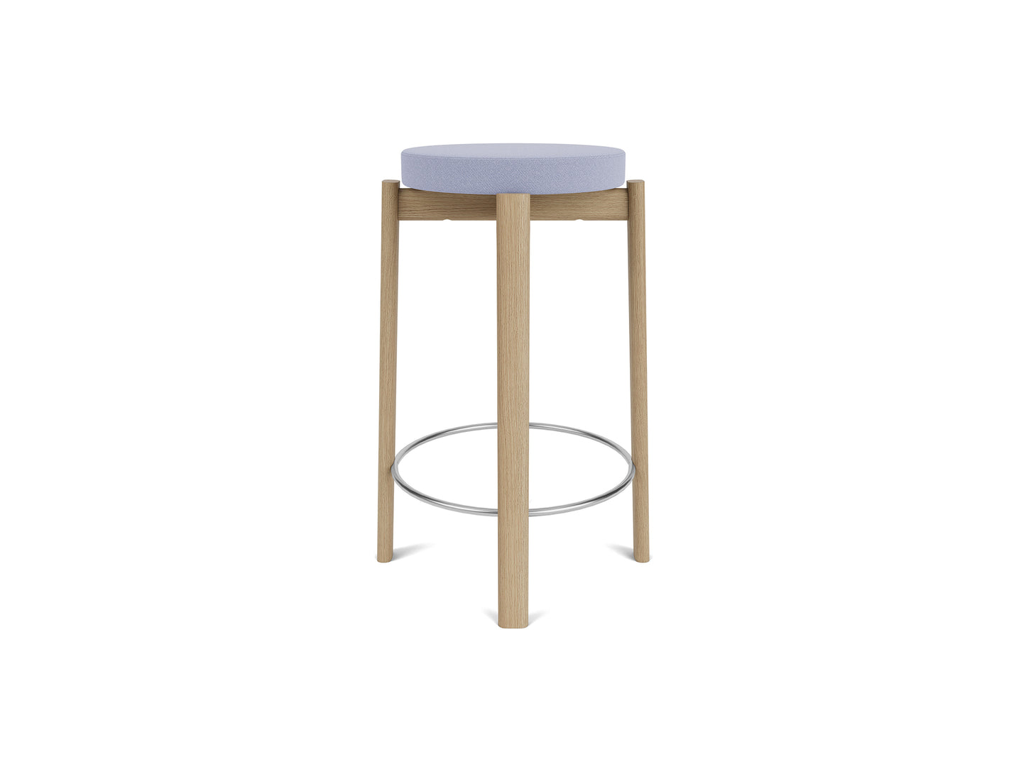 Passage Bar/Counter Stool Upholstered by Audo Copenhagen - Counter Stool / Oak Base / Vidar 723