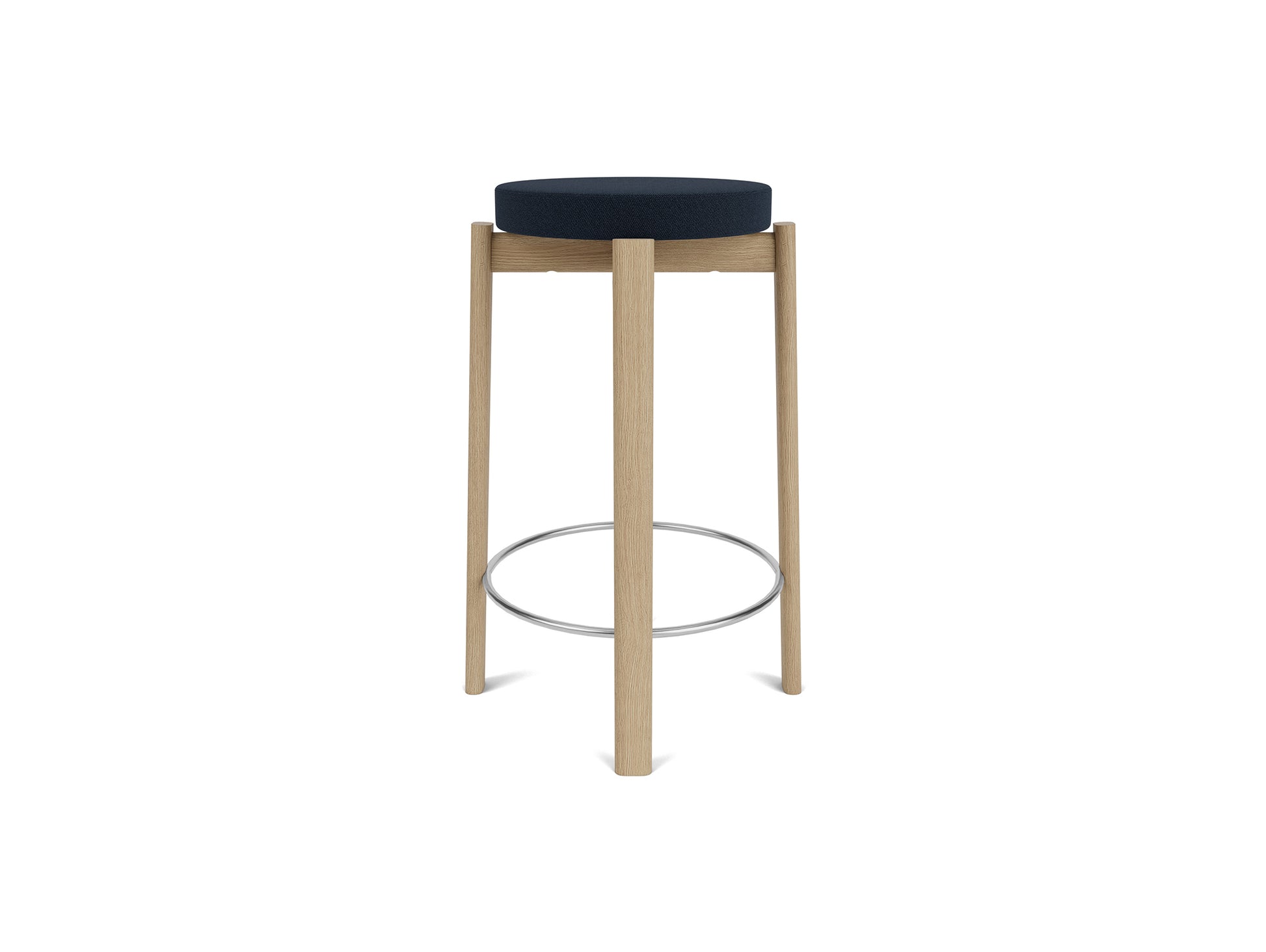 Passage Bar/Counter Stool Upholstered by Audo Copenhagen - Counter Stool / Oak Base / Vidar 786