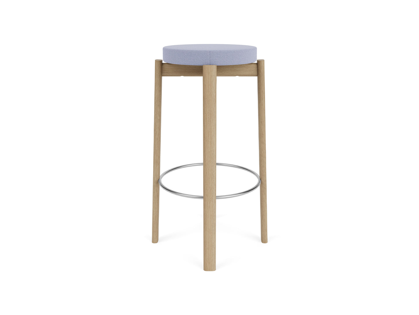 Passage Bar/Counter Stool Upholstered by Audo Copenhagen - Bar Stool / Oak Base / Vidar 723