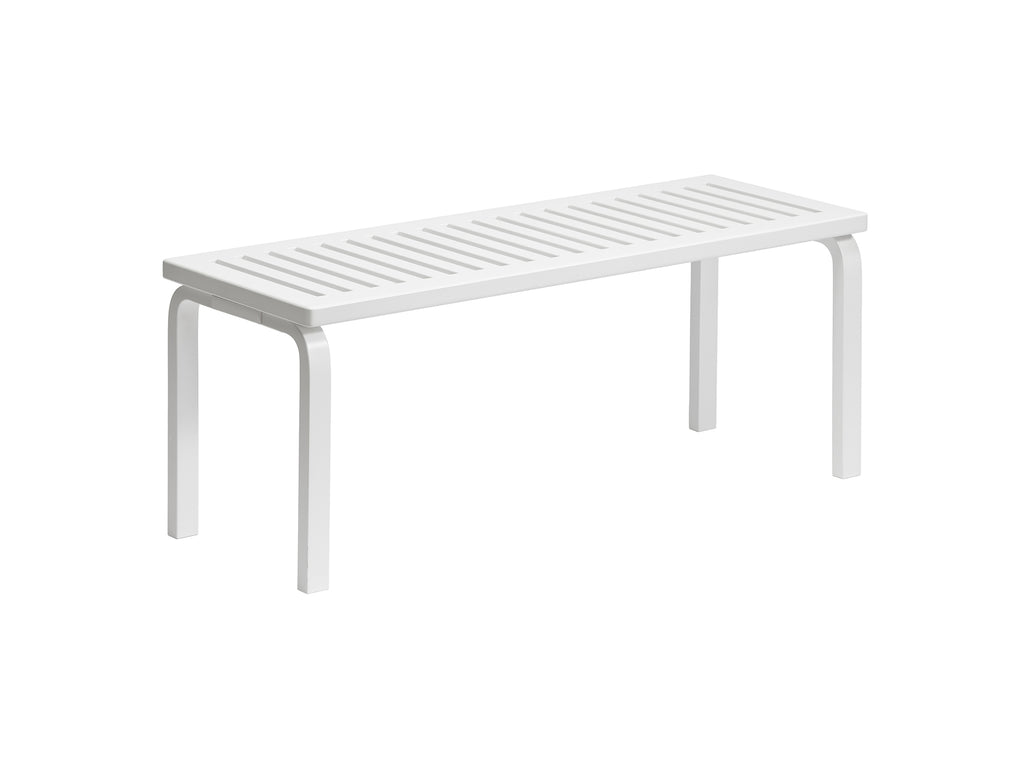 Bench 153 by Artek - Size A (Length: 112.5 cm) / White Lacquered Birch 153