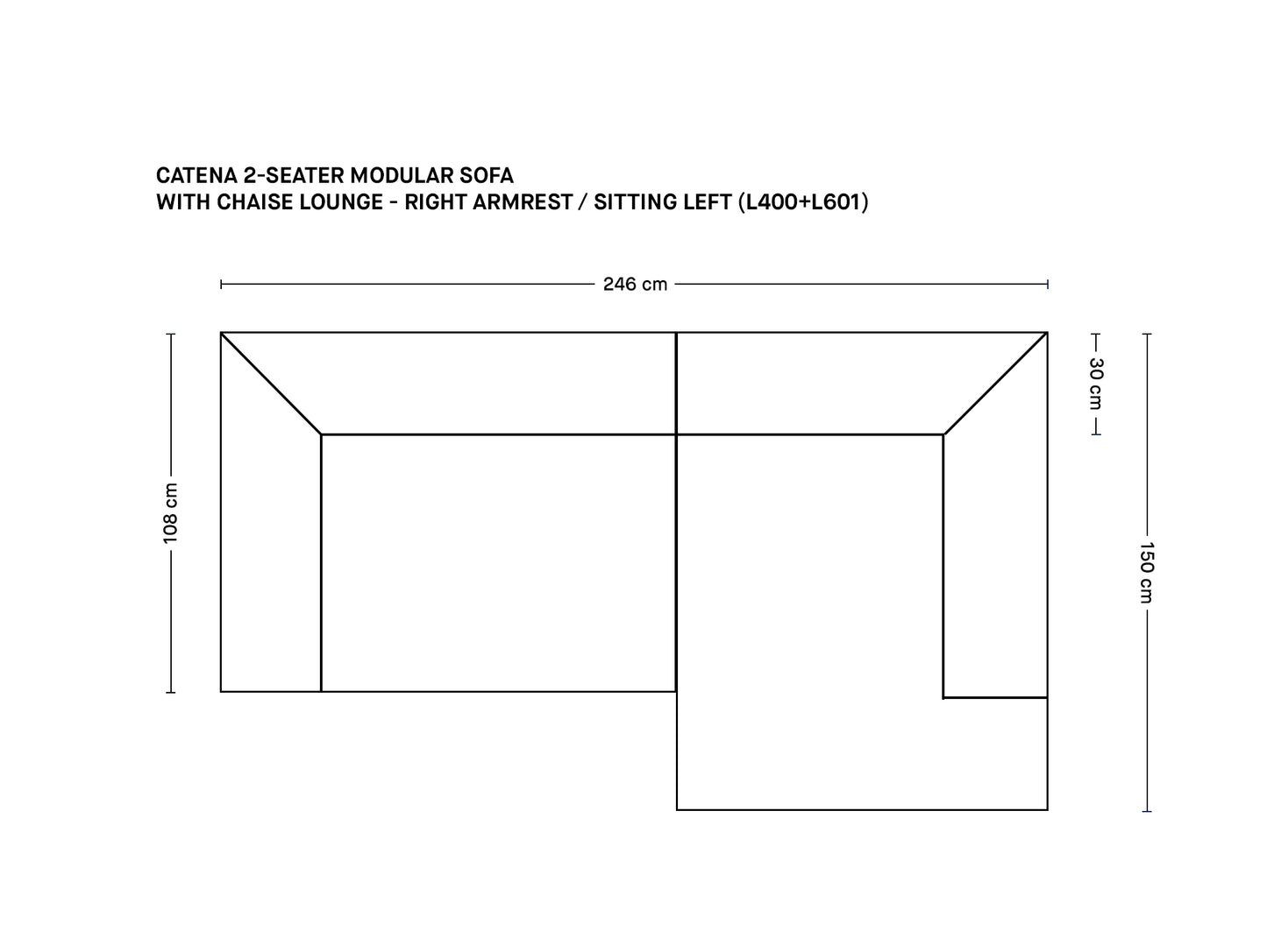Catena 2-Seater Modular Sofa