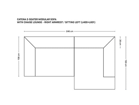 Catena 2-Seater Modular Sofa