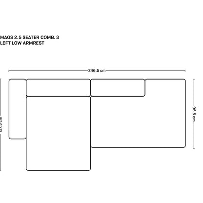 Mags 2.5 Seater Sofa (Low Armrest)