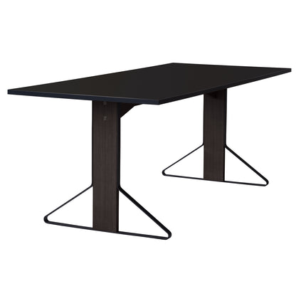 Kaari Table Rectangular by Artek - 200 x 85 cm (REB 001) / Black Gloss HPL Tabletop / Black Lacquered Oak Base