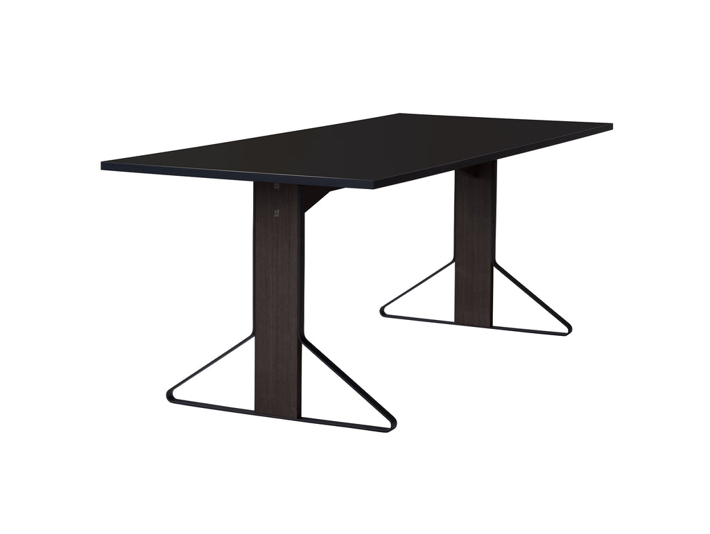 Kaari Table Rectangular by Artek - 200 x 85 cm (REB 001) / Black Gloss HPL Tabletop / Black Lacquered Oak Base