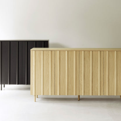 Rib Cabinet by Normann Copenhagen - Black Painted Oak Veneer