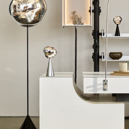 Melt LED Cone Slim Floor Lamp by Tom Dixon - Silver