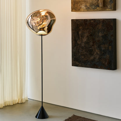 Melt LED Cone Slim Floor Lamp by Tom Dixon - Gold
