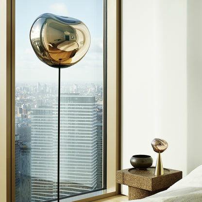 Melt LED Cone Slim Floor Lamp by Tom Dixon - Gold