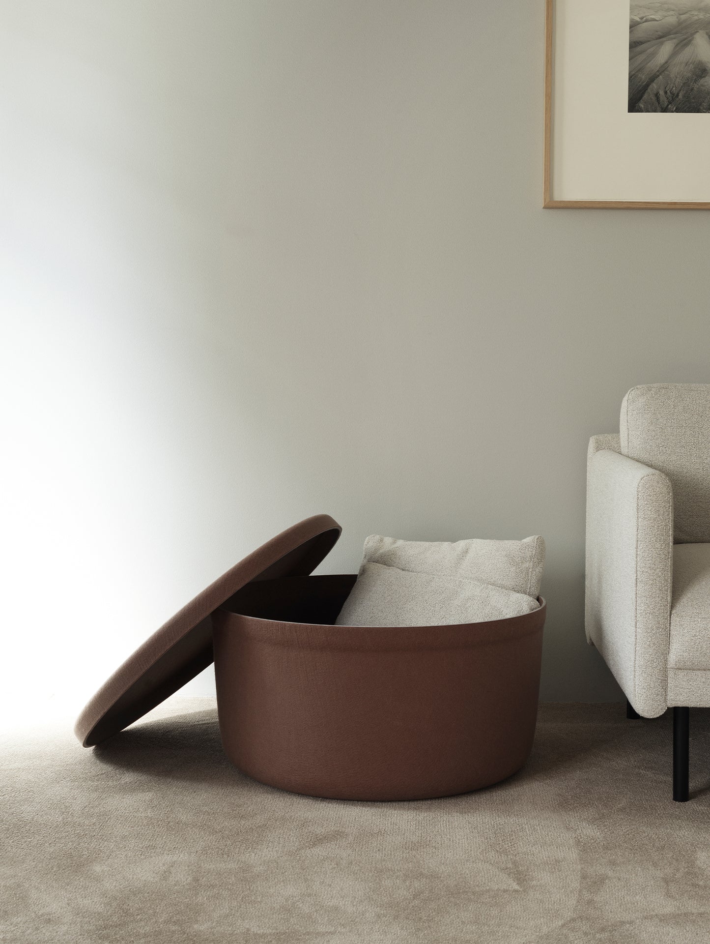 Hide Storage Pouf by Normann Copenhagen - Large / Brown