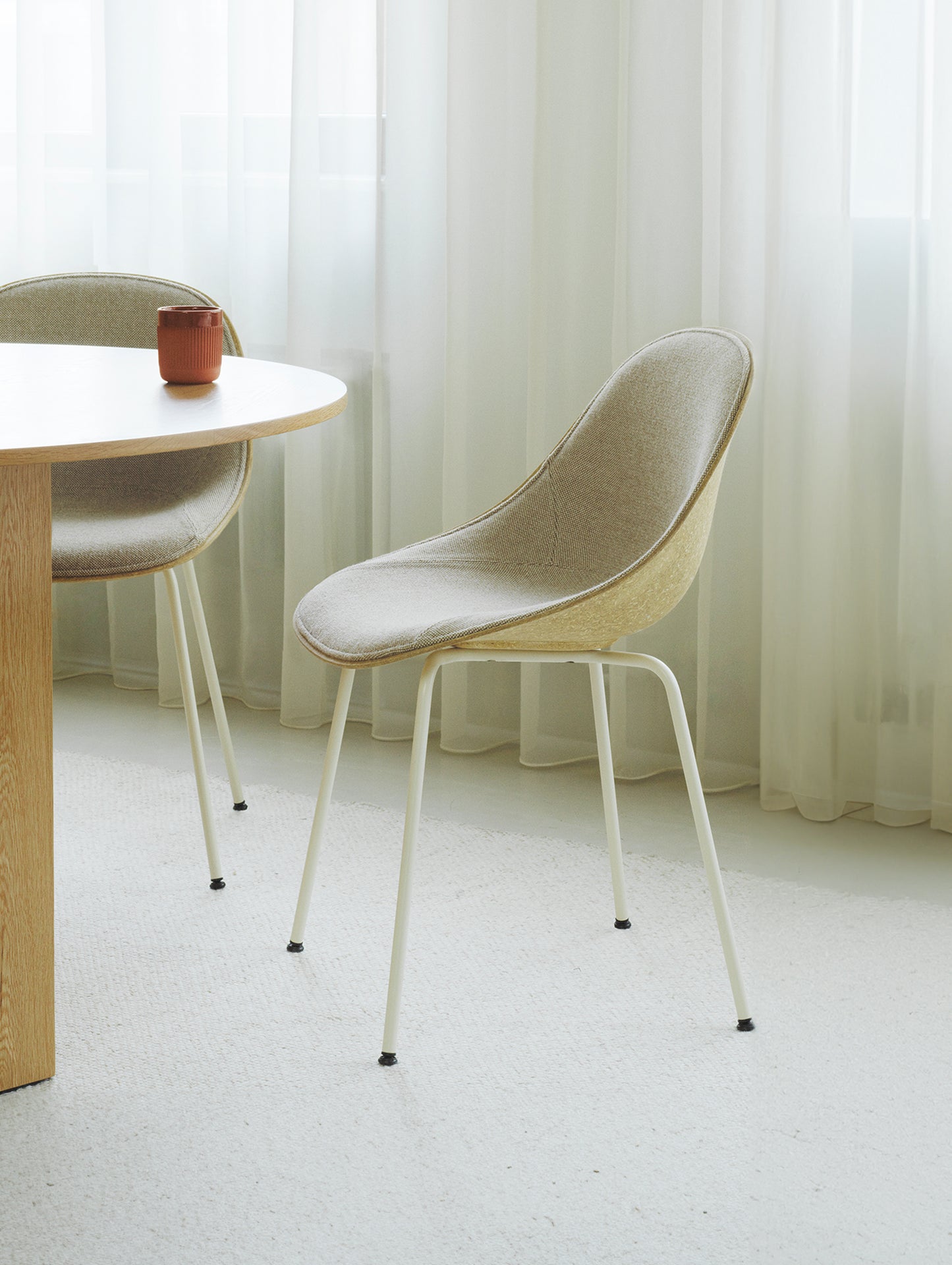 Mat Chair Upholstered - Steel by Normann Copenhagen