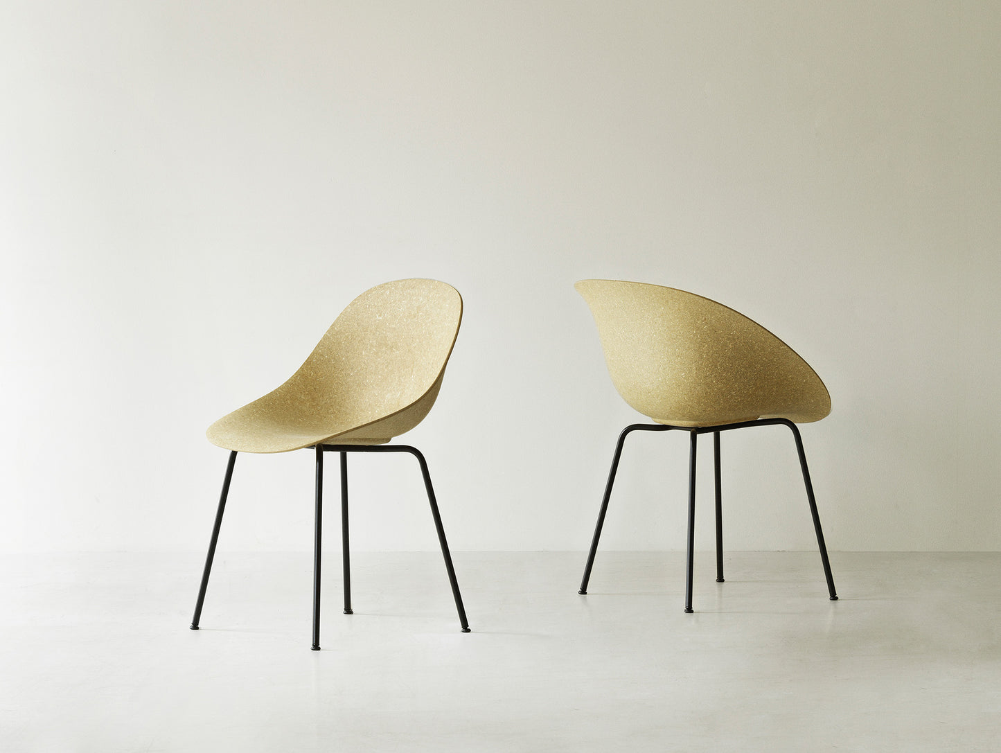 Mat Chair - Steel by Normann Copenhagen / Black Steel Base / Hemp