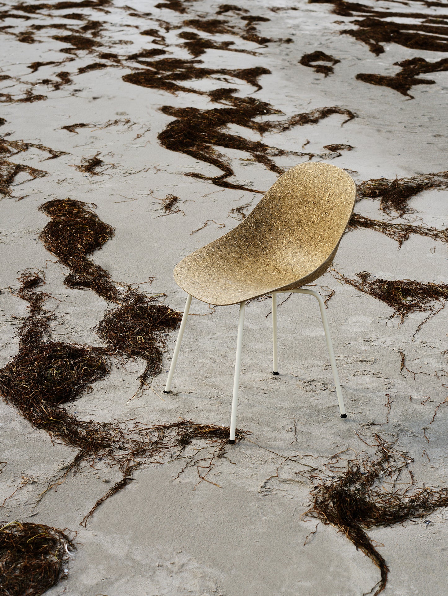 Mat Chair - Steel by Normann Copenhagen / Cream Steel Base / Seaweed
