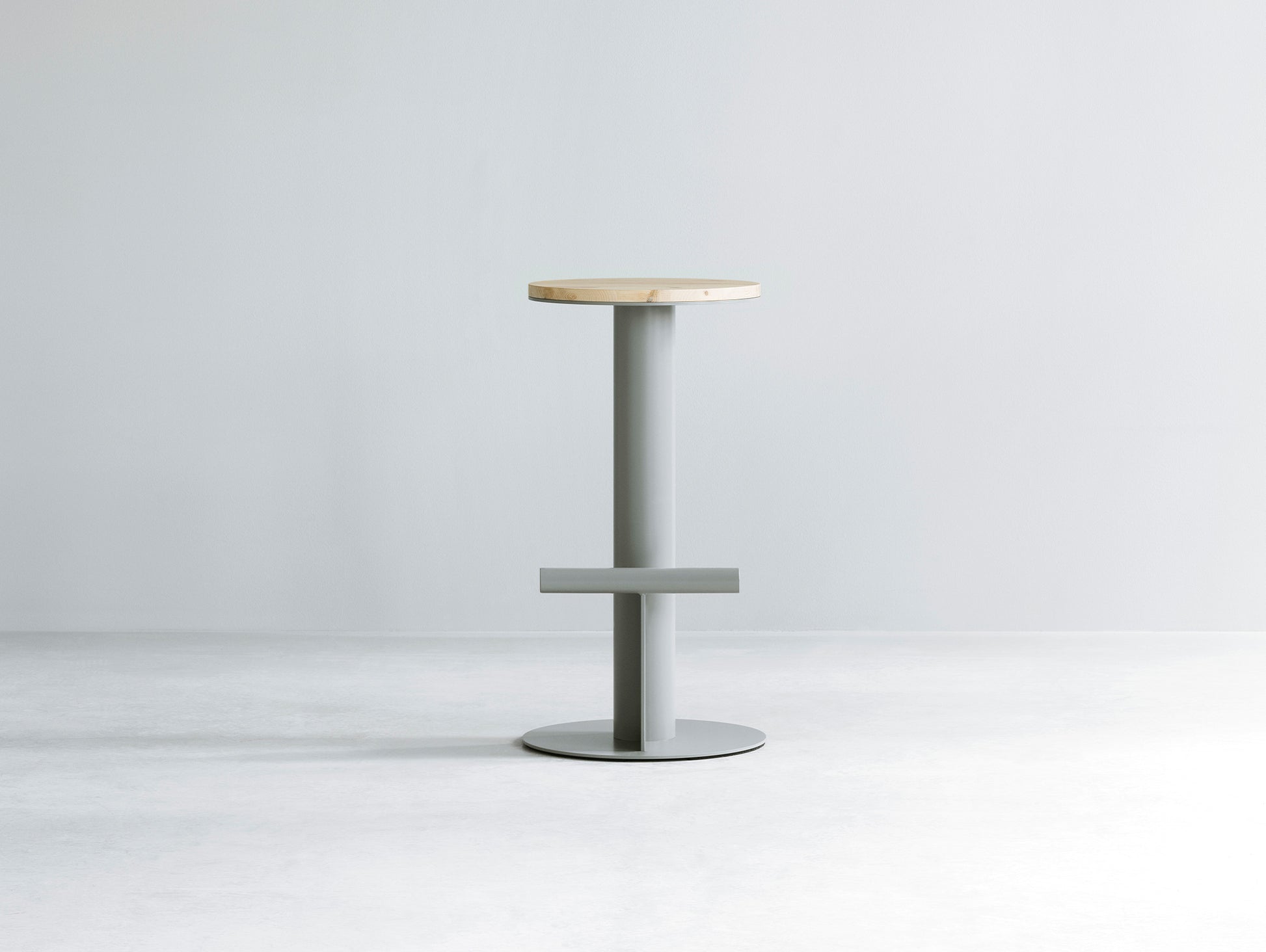 Pole Bar Stool by Normann Copenhagen - H75 / Grey