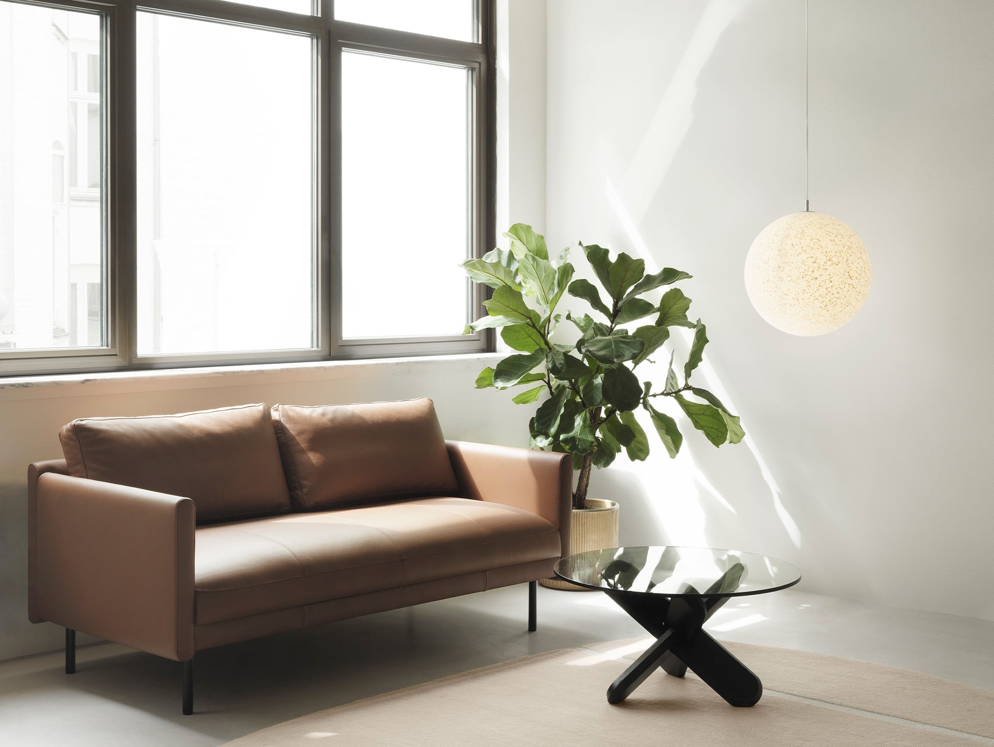 Rar 2-Seater Sofa by Normann Copenhagen - Omaha Leather Cognac