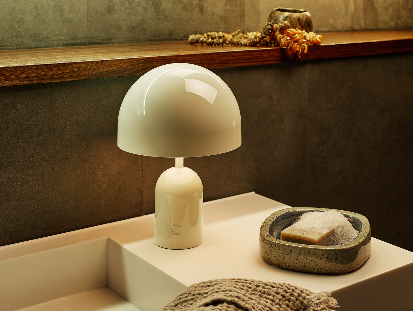 Bell LED Portable Lamp by Tom Dixon - White