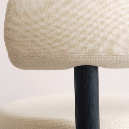 Fat Dining Chair Wood by Tom Dixon - Black Stained Ash Base / Hallingdal 65 100