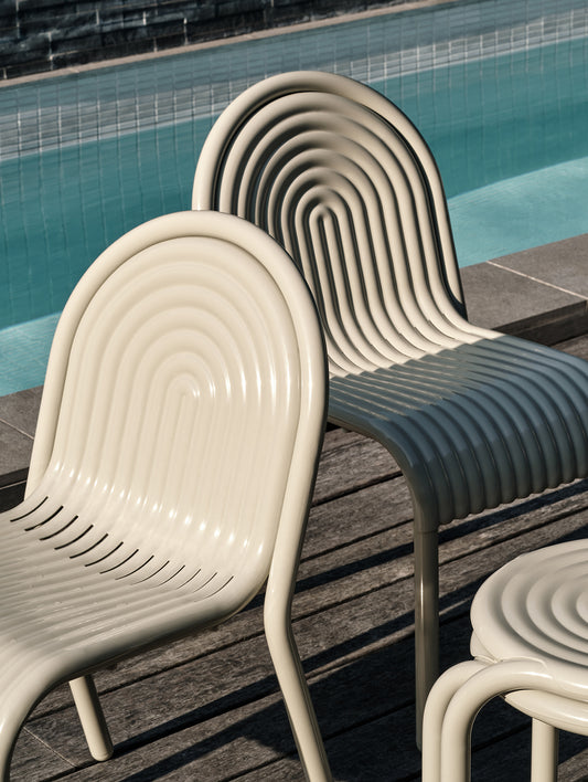 Groove Side Chair by Tom Dixon - Putty