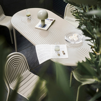 Groove Obround Table by Tom Dixon - Putty
