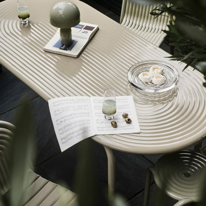 Groove Obround Table by Tom Dixon - Putty