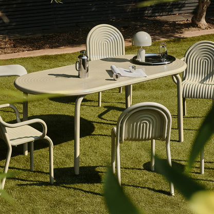 Groove Obround Table by Tom Dixon - Putty
