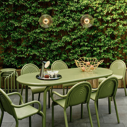 Groove Obround Table by Tom Dixon - Moss