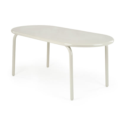Groove Obround Table by Tom Dixon - Putty