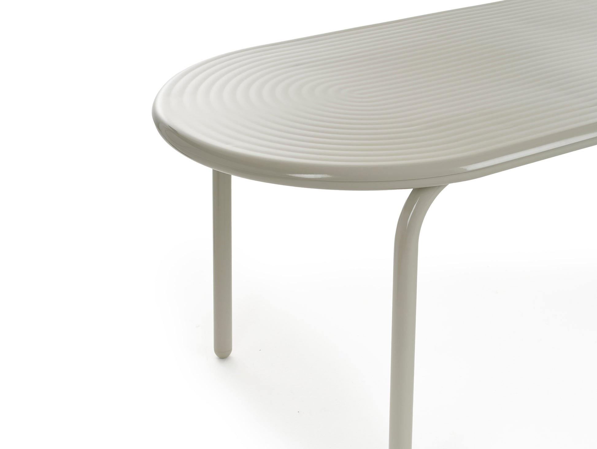 Groove Obround Table by Tom Dixon - Putty