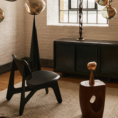 Slab Lounge Chair by Tom Dixon - Black Oak / Leather Black