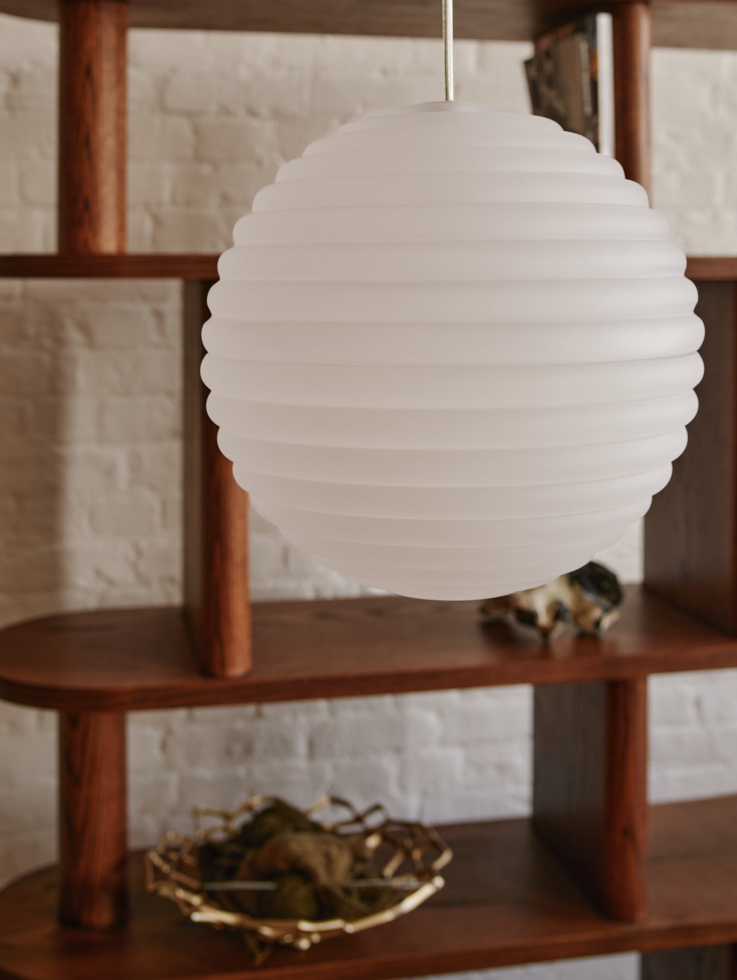 Press Sphere LED Pendant Light (Frosted) by Tom Dixon