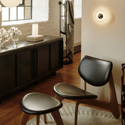 Slab Lounge Chair by Tom Dixon - Natural Oak / Leather Choko