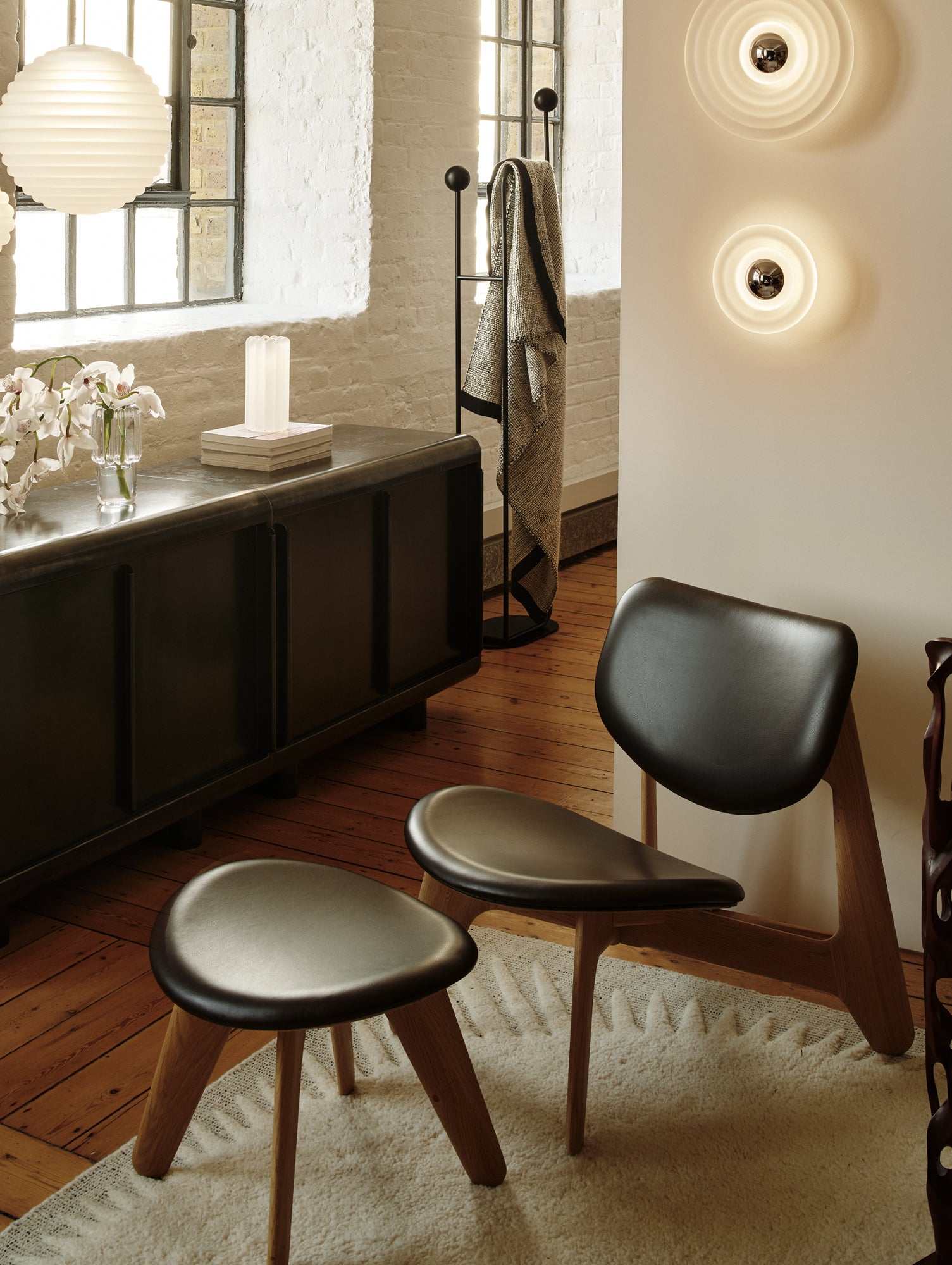 Slab Ottoman by Tom Dixon - Leather Choko