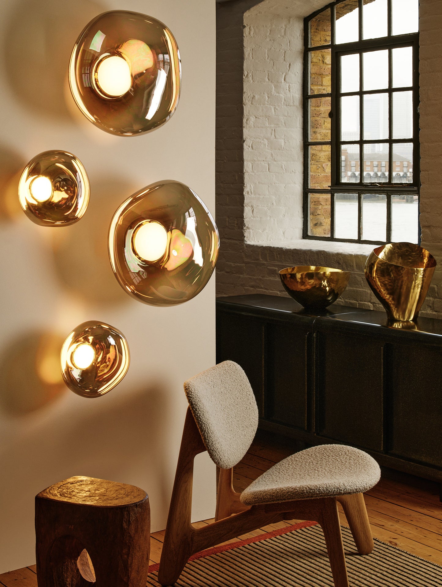 Melt Surface LED Mini Wall Lamp by Tom Dixon - Bronze