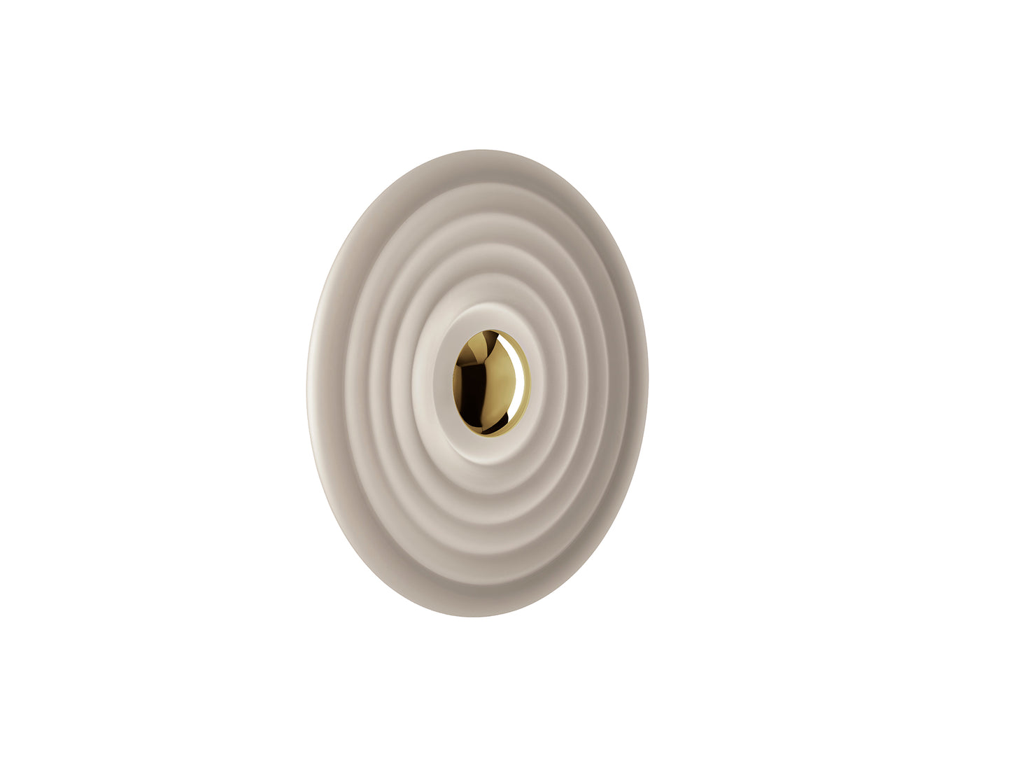 Press Surface LED Wall Lamp (Frosted) by Tom Dixon - Gold Cap