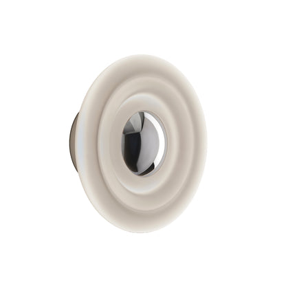 Press Mini Surface LED Wall Lamp (Frosted) by Tom Dixon - Silver Cap