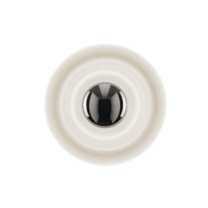 Press Mini Surface LED Wall Lamp (Frosted) by Tom Dixon - Silver Cap