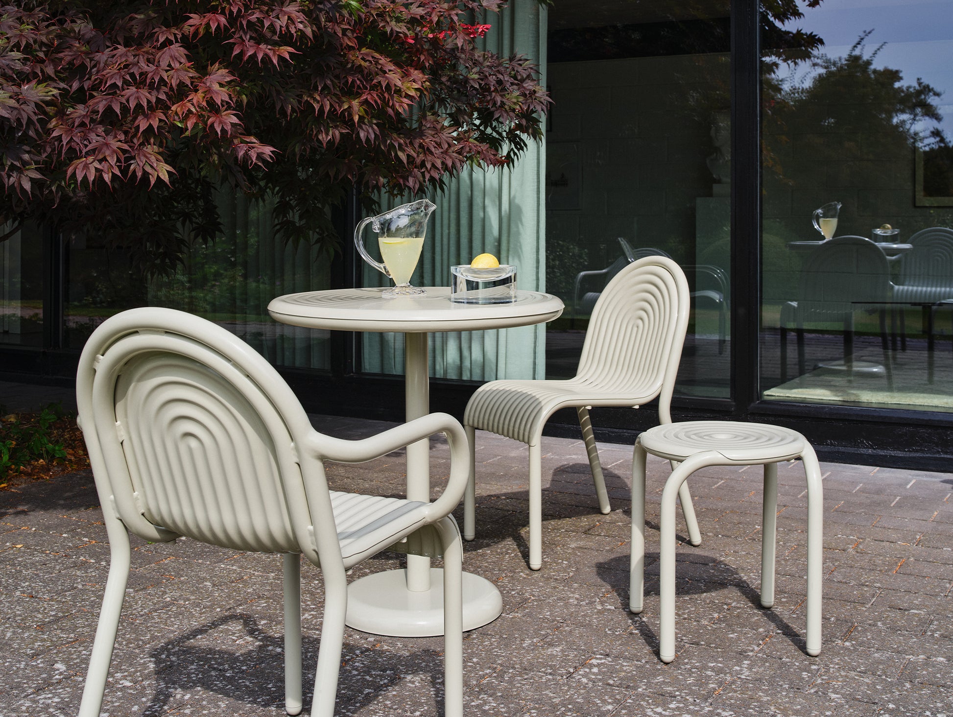 Groove Side Chair by Tom Dixon - Putty