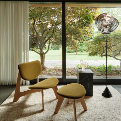 Slab Lounge Chair by Tom Dixon - Natural Oak / Royal Velvet 162