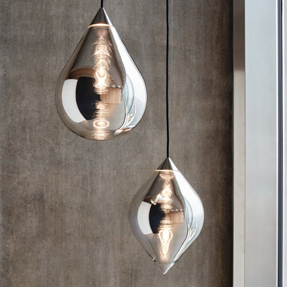 Flare Bead Silver LED Pendant Light by Tom Dixon