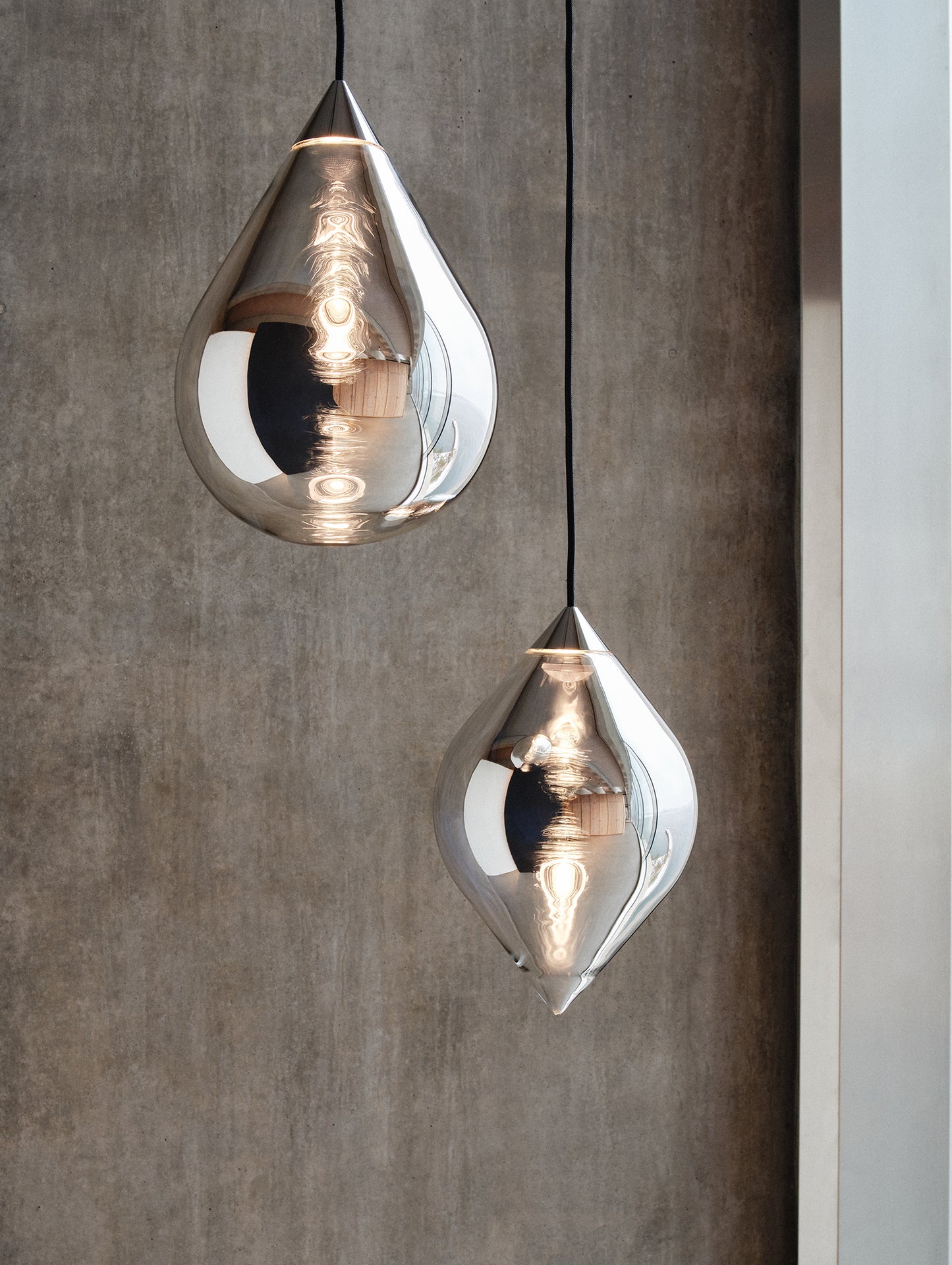 Flare Top Silver LED Pendant Light by Tom Dixon