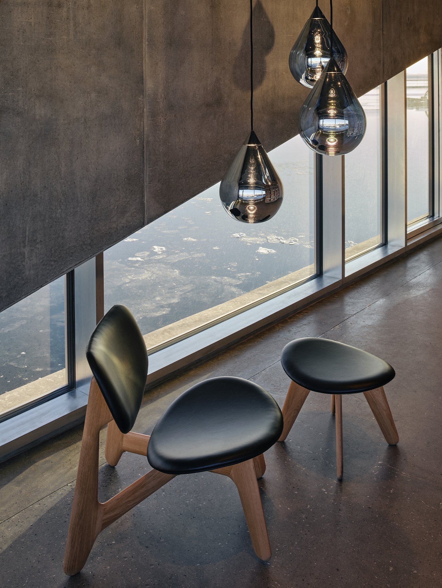 Flare Bead Silver LED Pendant Light by Tom Dixon