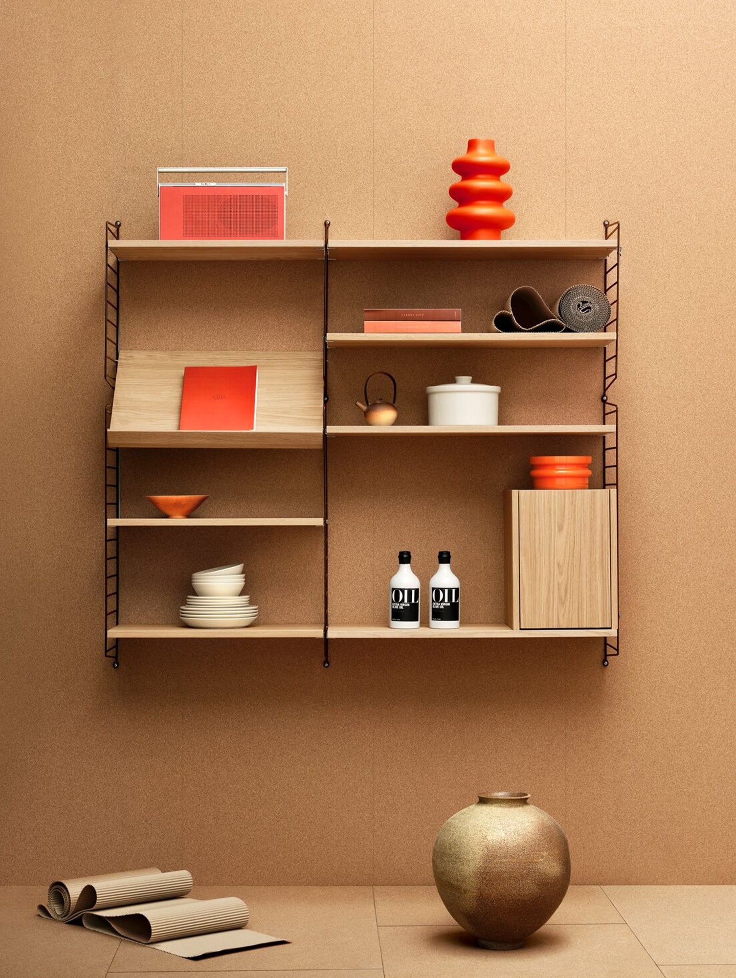 String System Shelves by String - Oak