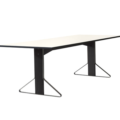 Kaari Table Rectangular by Artek - 240 x 90 cm (REB 002) / White Gloss HPL Tabletop / Black Lacquered Oak Base