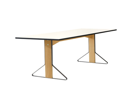 Kaari Table Rectangular by Artek - 240 x 90 cm (REB 002) / White Gloss HPL Tabletop / Natural Oak Base