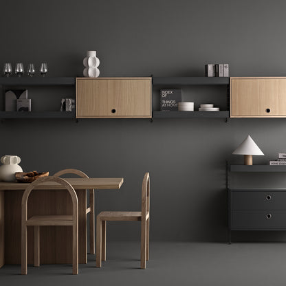 String System Cabinet with Flip Door - Oak