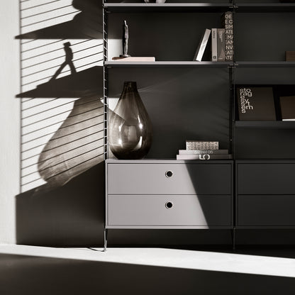 String System Shelves by String - Dark Grey